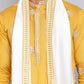 Embroidered & Sequin Kurta Pyjama With Dupatta ( JOKP D 5091Mustard )