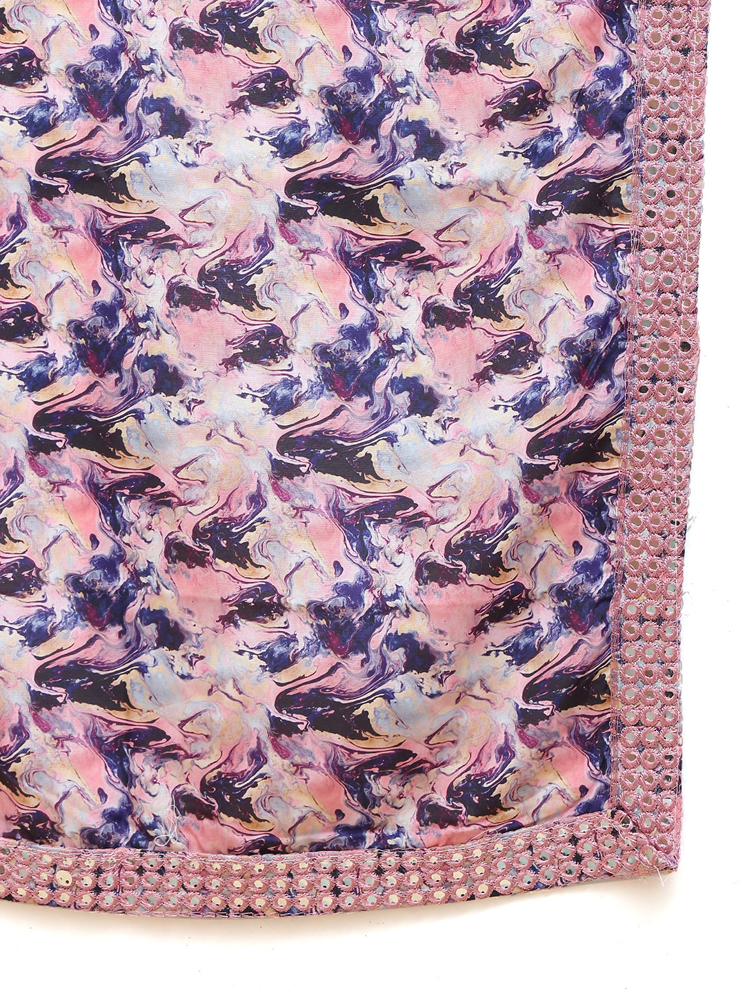 Abstract Printed Kurta Pyjama with Matching Dupatta ( JOKP D 5243 Purple )