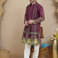 Floral Printed Purple Cotton Blend Kurta Set with Dupatta ( JOKP D 5252 Purple )
