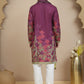 Floral Printed Purple Cotton Blend Kurta Set with Dupatta ( JOKP D 5252 Purple )