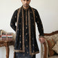 Silk Blend Embroidered Kurta Pyjama Set ( JOKP D 5319Black )