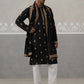 Silk Blend Embroidered Kurta Pyjama Set (JOKP P D 5319 Black ) [FF] [B-3-4]