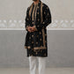 Silk Blend Embroidered Kurta Pyjama Set (JOKP P D 5319 Black ) [FF] [B-3-4]