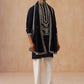 Silk Blend Embroidered Kurta Pyjama Set (JOKP D PJ11-W 5287 Black )