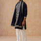 Silk Blend Embroidered Kurta Pyjama Set (JOKP D PJ11-W 5287 Black )