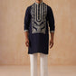Silk Blend Embroidered Kurta Pyjama Set (JOKP D PJ11-W 5287 Black )