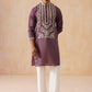 Silk Blend Embroidered Kurta Pyjama Set (JOKP D PJ11-W 5287 Purple )