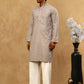 Men’s Cotton Chikankari Sequins Kurta Set ( JOKP PJ11W 5006Grey )