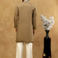 Silk Blend Embroidered Ethnic Kurta Pyjama Set ( JOKP PJ11W 5075Beige )