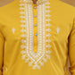 Silk Blend Embroidered Ethnic Kurta Pyjama Set ( JOKP PJ11W 5075Mustard )