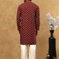 Viscose Rayon Embroidered Sequin Kurta Pyjama ( JOKP PJ11W 5127Maroon )