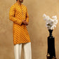 Viscose Rayon Embroidered Sequin Kurta Pyjama ( JOKP PJ11W 5127Mustard )