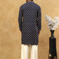 Viscose Rayon Embroidered Sequin Kurta Pyjama ( JOKP PJ11W 5127Navy )