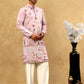 Silk Blend Floral Embroidered Kurta Pyjama Set ( JOKP PJ11W 5140Purple )