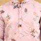 Silk Blend Floral Embroidered Kurta Pyjama Set ( JOKP PJ11W 5140Purple )