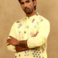 Silk Blend Floral Embroidered Kurta Pyjama Set ( JOKP PJ11W 5140Yellow )