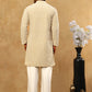 Men’s Chikankari Cotton Kurta Pyjama Set ( JOKP PJ11W 626Beige )