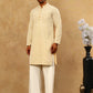 Men’s Chikankari Cotton Kurta Pyjama Set ( JOKP PJ11W 626Beige )