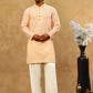 Men’s Chikankari Cotton Kurta Pyjama Set ( JOKP PJ11W 626Orange )