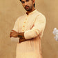 Men’s Chikankari Cotton Kurta Pyjama Set ( JOKP PJ11W 626Orange )
