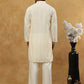 Chikankari Embroidered Kurta Pyjama Set ( JOKP PJ11W 640Cream )