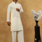 Chikankari Embroidered Kurta Pyjama Set ( JOKP PJ11W 640Cream )