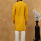Chikankari Embroidered Kurta Pyjama Set ( JOKP PJ11W 640Mustard )