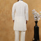 Chikankari Embroidered Kurta Pyjama Set ( JOKP PJ11W 640White )