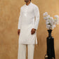 Chikankari Embroidered Kurta Pyjama Set ( JOKP PJ11W 640White )