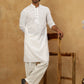 Chikankari Embroidered Kurta Pyjama Set ( JOKP PJ11W 640White )