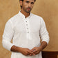 Chikankari Embroidered Kurta Pyjama Set ( JOKP PJ11W 640White )
