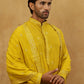 Silk Blend Embroidered Kurta Pyjama with Dupatta ( JOKP PJ11W D 5088Mustard )