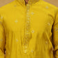 Silk Blend Embroidered Kurta Pyjama with Dupatta ( JOKP PJ11W D 5088Mustard )