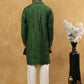 Silk Blend Embroidered Kurta Pyjama with Dupatta ( JOKP PJ11W D 5088Olive )