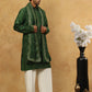 Silk Blend Embroidered Kurta Pyjama with Dupatta ( JOKP PJ11W D 5088Olive )