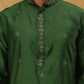 Silk Blend Embroidered Kurta Pyjama with Dupatta ( JOKP PJ11W D 5088Olive )