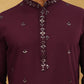 Silk Blend Embroidered Kurta Pyjama with Dupatta ( JOKP PJ11W D 5088Purple )
