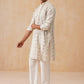 Embroidered and Sequins Kurta Pyjama Set for Men (JOKP PJ11-W 5161 White )