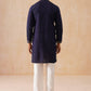 Embroidered Straight Kurta Set For Men ( JOKP PJ11-W 5174 PJ11-W 5174Navy )