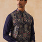 Embroidered Straight Kurta Set For Men ( JOKP PJ11-W 5174 PJ11-W 5174Navy )