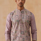 Embroidered Straight Kurta Set For Men ( JOKP PJ11-W 5174 PJ11-W 5174Peach )