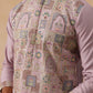 Embroidered Straight Kurta Set For Men ( JOKP PJ11-W 5174 PJ11-W 5174Peach )