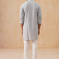 Embroidered & Sequence Kurta Pyjama for Men ( JOKP PJ11-W 5177 PJ11-W 5177Light-Grey )