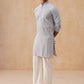 Embroidered & Sequence Kurta Pyjama for Men ( JOKP PJ11-W 5177 PJ11-W 5177Light-Grey )