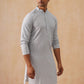 Embroidered & Sequence Kurta Pyjama for Men ( JOKP PJ11-W 5177 PJ11-W 5177Light-Grey )