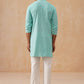 Embroidered & Sequence Kurta Pyjama for Men ( JOKP PJ11-W 5177 PJ11-W 5177Sky )