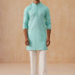 Embroidered & Sequence Kurta Pyjama for Men ( JOKP PJ11-W 5177 PJ11-W 5177Sky )