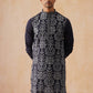 Embroidered Straight Kurta Pyjama Set For Men ( JOKP PJ11-W 5180 PJ11-W 5180Navy )