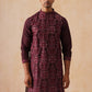 Embroidered Straight Kurta Pyjama Set For Men (JOKP PJ11-W 5180 Purple )