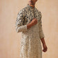 Men's Cream Embroidered Kurta ( KO 5267 Cream )